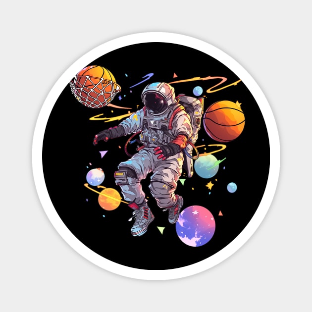 basketball astronaut Magnet by weirdesigns